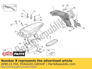 aprilia AP8121704 pin - Onderkant