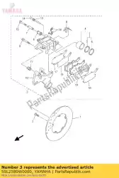 Here you can order the caliper assy, rear 2 from Yamaha, with part number 5SL2580W0000: