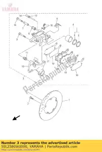 yamaha 5SL2580W0000 caliper assy, rear 2 - Bottom side