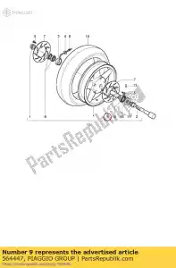 Piaggio Group 564447 spacer - Bottom side