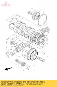 yamaha 527165201000 placa, peso de empuje - Lado inferior