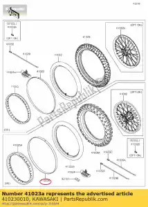 Kawasaki 410230010 band-rim,120/80-19(d) - Bottom side