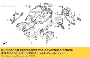 Honda 80140MCWD01 fender assy. b, rr. - Onderkant