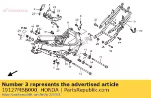 honda 19127MBB000 couverture, l. pare-chaleur - La partie au fond