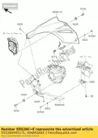 55028049517L, Kawasaki, capotage, lwr, rh, c.b.orang zr100 kawasaki z 1000 2015, Nouveau