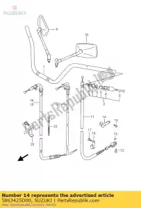 Suzuki 5863425D00 butée, embrayage - La partie au fond