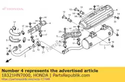 Ici, vous pouvez commander le couvercle, tuyau exh auprès de Honda , avec le numéro de pièce 18321HN7000:
