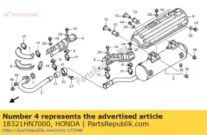 Honda 18321HN7000 deksel, exh pijp - Onderkant