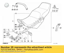 Ici, vous pouvez commander le crochet de fixation (à 08/1993) auprès de BMW , avec le numéro de pièce 52532308366: