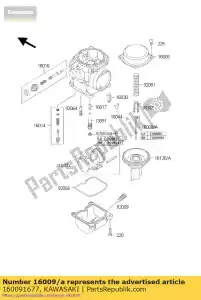 Kawasaki 160091677 chorro de aguja, n96l - Lado inferior