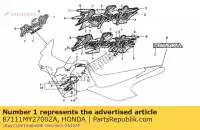 87111MY2700ZA, Honda, rayure a, r. réservoir de carburant (###) * type4 * (type4) honda nx 650 1993, Nouveau