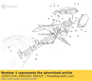 Piaggio Group 1D001234 prawe tylne ?wiat?o ze kierunkowskazem - Dół