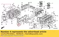 12251MCAA61, Honda, gasket, r. cylinder head honda  gl 1800 2006 2007 2008 2009 2010 2012 2013 2017, New