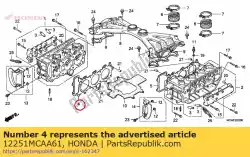 Aqui você pode pedir o junta, r. Cabeça de cilindro em Honda , com o número da peça 12251MCAA61: