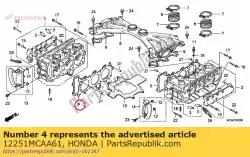 Ici, vous pouvez commander le joint, r. Culasse auprès de Honda , avec le numéro de pièce 12251MCAA61: