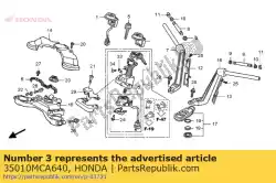 Aquí puede pedir juego de llaves (###) de Honda , con el número de pieza 35010MCA640: