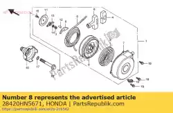 Aquí puede pedir carrete retroceso, inicio de Honda , con el número de pieza 28420HN5671: