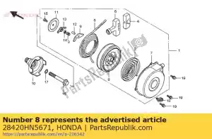 Honda 28420HN5671 carrete retroceso, inicio - Lado inferior