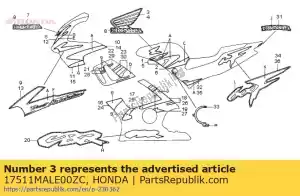 Honda 17511MALE00ZC mark, r fue * tipo3 * - Il fondo
