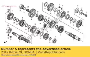 Honda 23421MEY670 versnelling, hoofdas tweede (1 - Onderkant