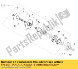 Aqui você pode pedir o conjunto de embreagem centrífuga em Piaggio Group , com o número da peça 876153: