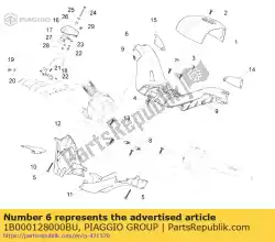 Ici, vous pouvez commander le couvercle supérieur du guidon auprès de Piaggio Group , avec le numéro de pièce 1B000128000BU: