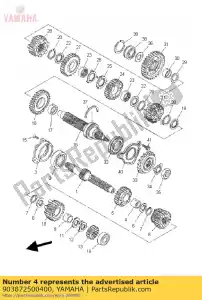 yamaha 903872500400 colarinho - Lado inferior