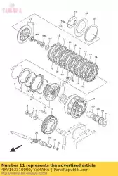 Here you can order the plate, friction 2 from Yamaha, with part number 4XV163310000: