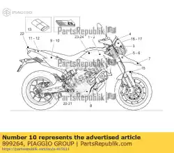 Tutaj możesz zamówić nalepka na owiewk? Tyln? Lew? ? Dorsoduro italia? Od Piaggio Group , z numerem części 899264: