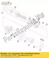 76233022100, KTM, Coussinet husqvarna ktm  duke enduro rally smc 690 701 2007 2008 2009 2010 2011 2012 2013 2014 2015 2016 2017 2018, Nouveau