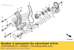 tandwielcomp., waterpomp (24t) van Honda, met onderdeel nummer 19240KSE670, bestel je hier online: