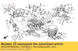 Here you can order the bolt assy,special from Honda, with part number 90030MBA000: