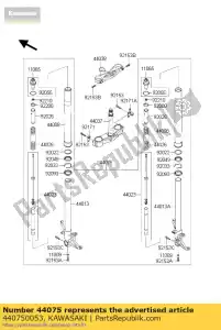 Kawasaki 440750053 damper-set-fork - Bottom side