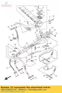 yamaha 36B2588G0100 support, flexible de frein 6 - La partie au fond