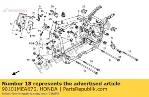 honda 90101MEA670 bout, flens, 10x235.5 - Onderkant