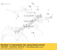 58058R, Aprilia, Botón de la bocina, Nuevo