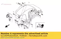 61100MGSD30ZA, Honda, fender comp., fr. * nha30m honda nc  xa integra d dct xd dtc sd s x sa nc700x 700 , Nieuw