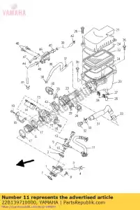 yamaha 22B139710000 tubo, combustible 1 - Lado inferior