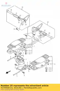 suzuki 4370006J10 voetensteun, p - Onderkant