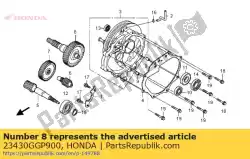 Here you can order the gear comp,final from Honda, with part number 23430GGP900: