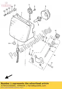 Yamaha 3JT843200000 lens assy - Onderkant