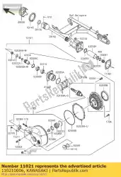 Aqui você pode pedir o case-assy, ?? Engrenagem final vn1600-d1 em Kawasaki , com o número da peça 110210006: