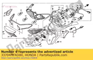 honda 33704MFAD00 lente, luz traseira - Lado inferior