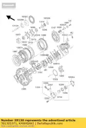 Here you can order the spring-leaf from Kawasaki, with part number 391301071: