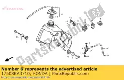 Aquí puede pedir goma, montaje en tanque de combustible de Honda , con el número de pieza 17508KA3710: