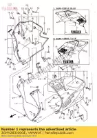 3GMY283J00GE, Yamaha, carrosserie, voorkant onder 1 yamaha fzr 1000, Nieuw