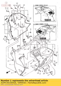 Yamaha 3GMY283J00GE body, front lower 1 - Bottom side