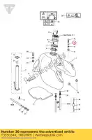 T3550344, Triumph, rondella, m6x40, testa csk skt triumph daytona 600 & 650 daytona 955i 132513 > speed triple speed triple 141872 > 210444 speed triple 210445 > 461331 sprint rs > 139276 sprint rs 139277 > sprint st > 139276 sprint st 139277 > 208166 tiger 955i 124106 > 19887, Nuovo