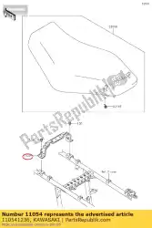 Tutaj możesz zamówić wspornik, siedzenie i zakaz akumulatora od Kawasaki , z numerem części 110541236: