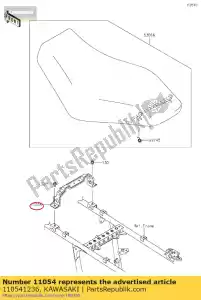 Kawasaki 110541236 suporte, assento e proibição de bateria - Lado inferior